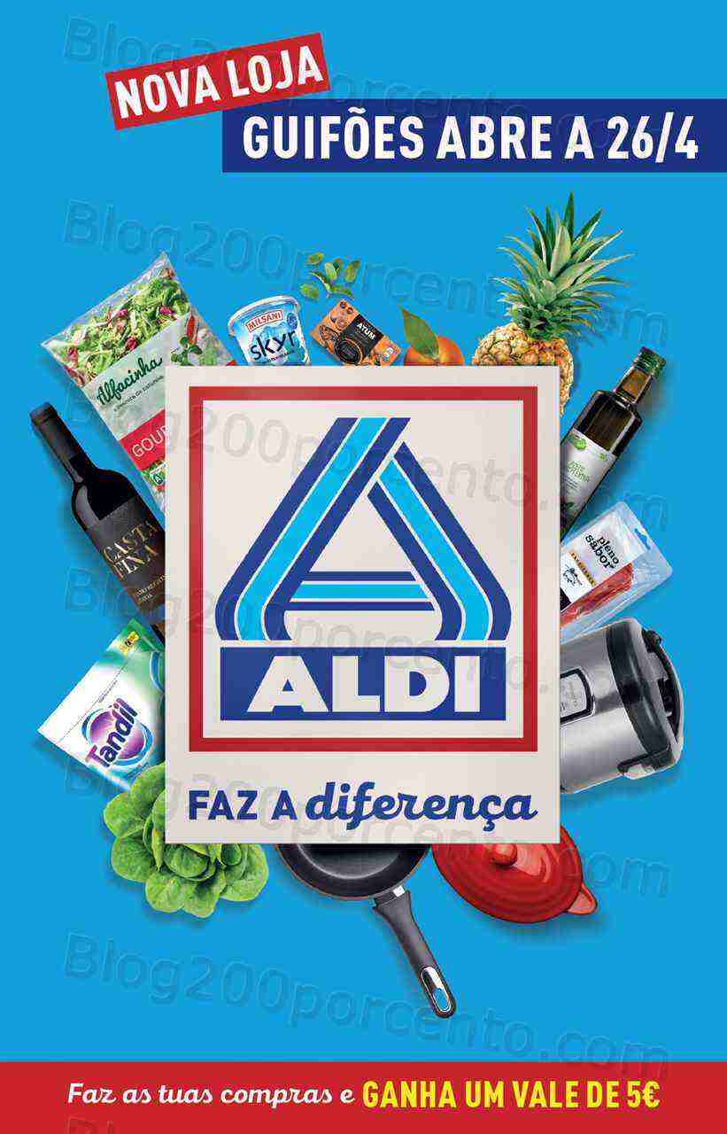 Antevisão Folheto ALDI Saldos de Abertura Guifões - 26 abril a 2 maio