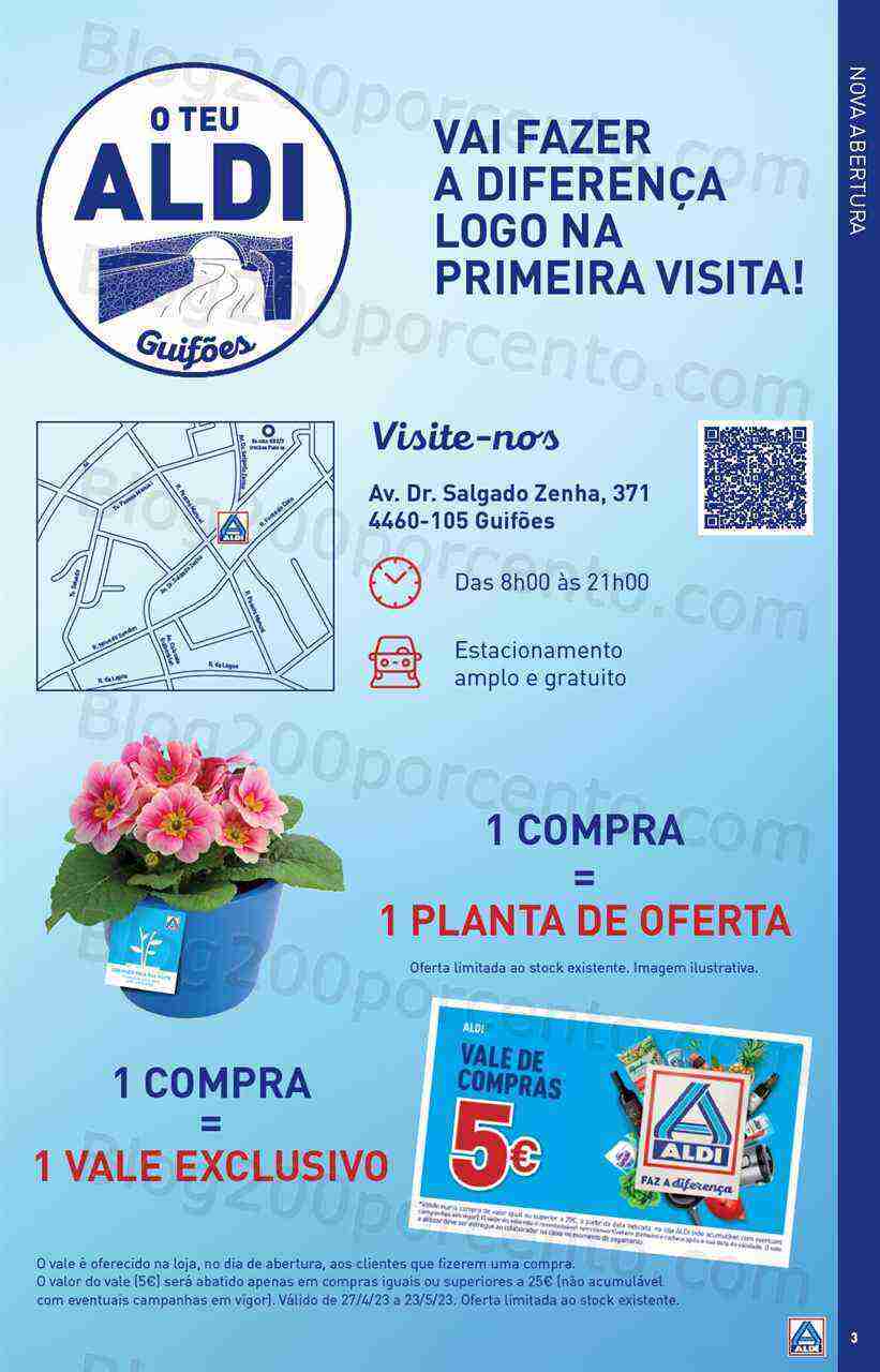 Antevisão Folheto ALDI Saldos de Abertura Guifões - 26 abril a 2 maio