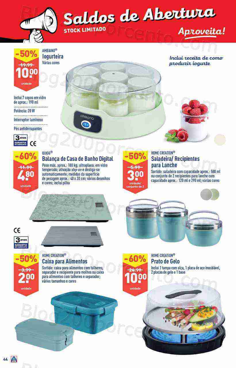 Antevisão Folheto ALDI Saldos de Abertura Guifões - 26 abril a 2 maio