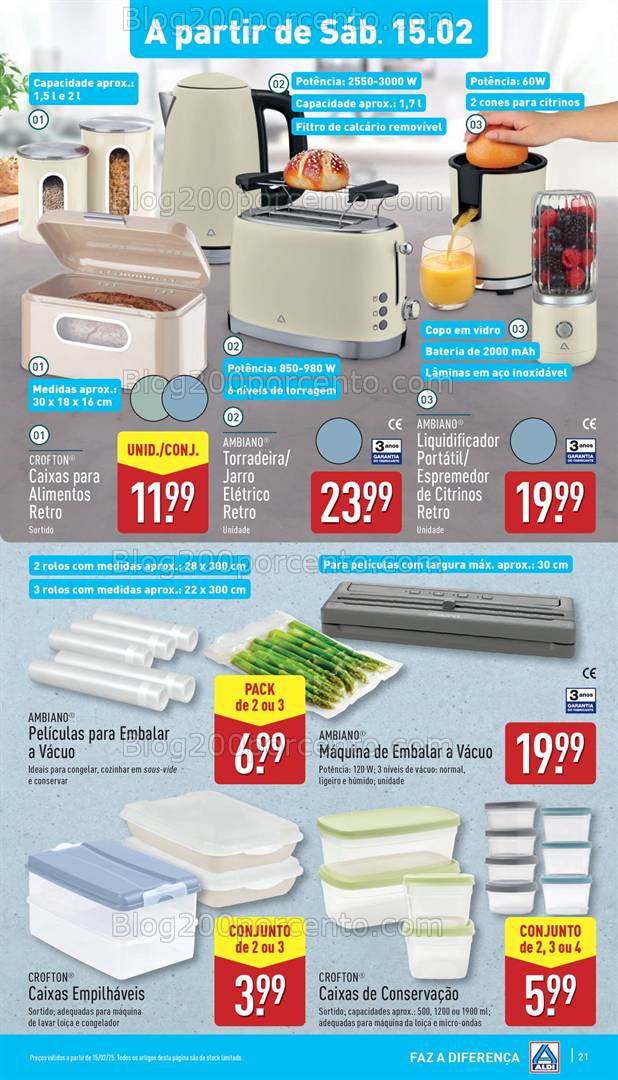 Antevisão Folheto ALDI Bazar Promoções a partir de 15 fevereiro