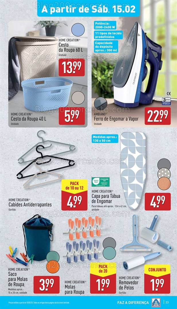Antevisão Folheto ALDI Bazar Promoções a partir de 15 fevereiro