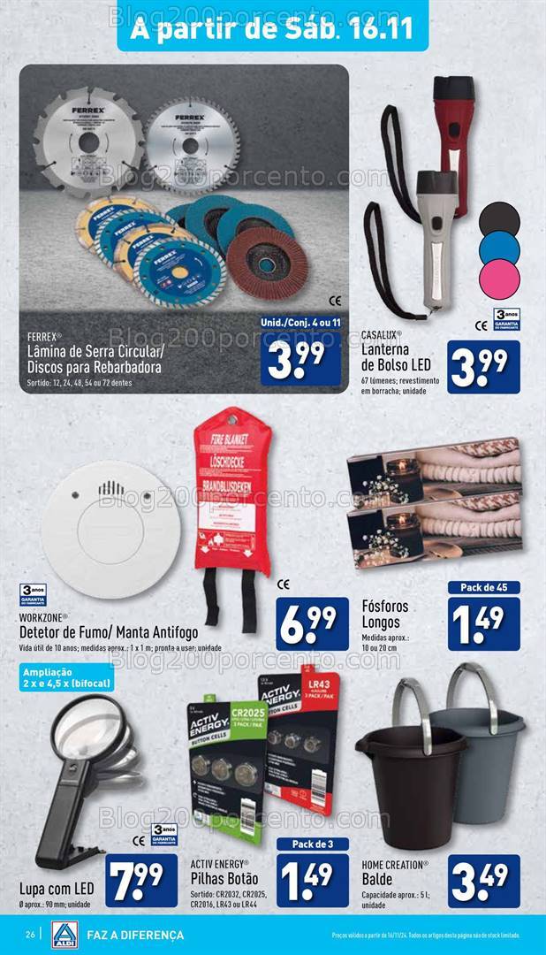Antevisão Folheto ALDI Bazar Natal Promoções a partir de 16 novembro