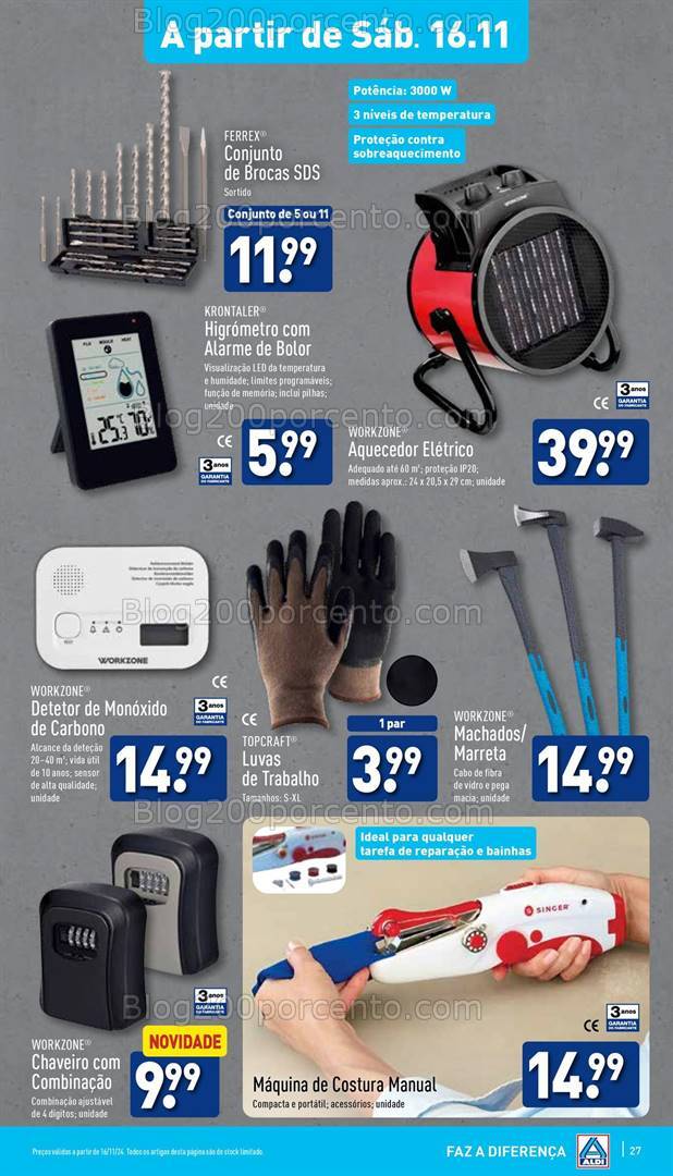 Antevisão Folheto ALDI Bazar Natal Promoções a partir de 16 novembro