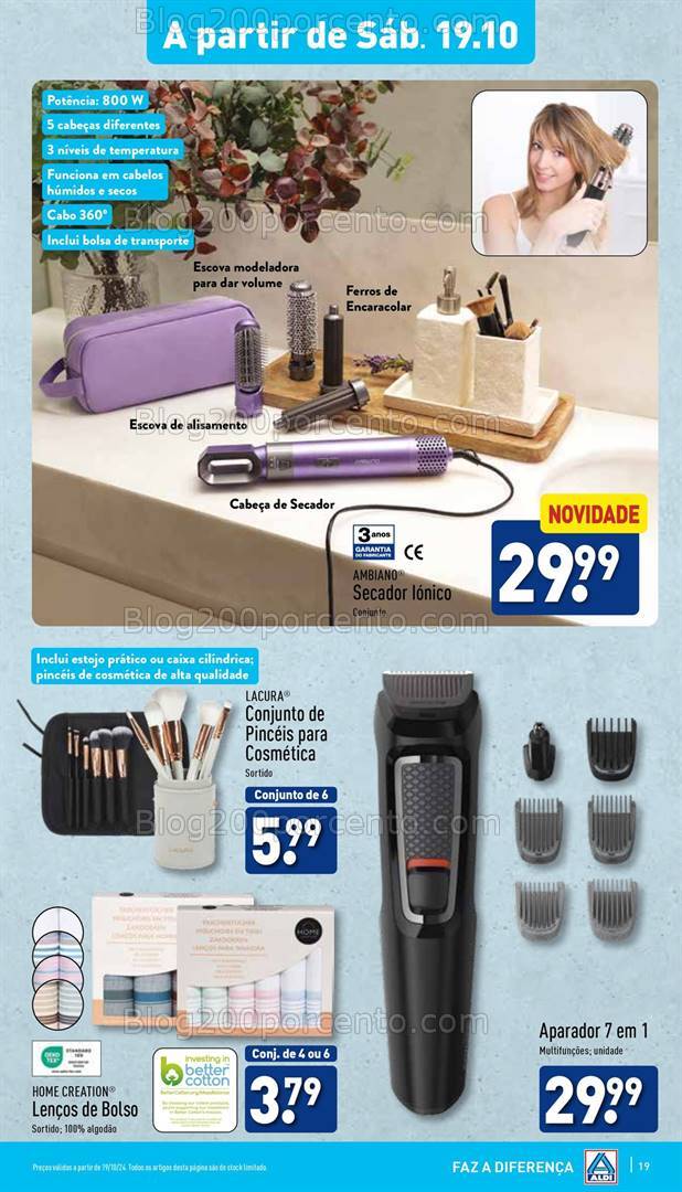 Antevisão Folheto ALDI Promoções de 16 a 22 outubro