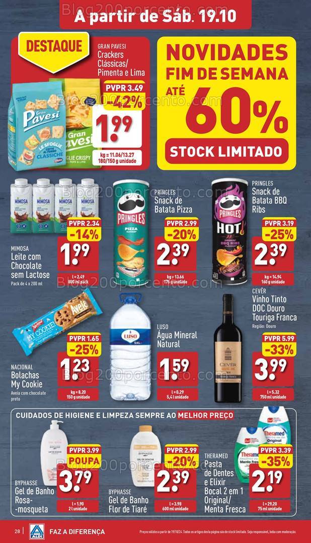 Antevisão Folheto ALDI Promoções de 16 a 22 outubro