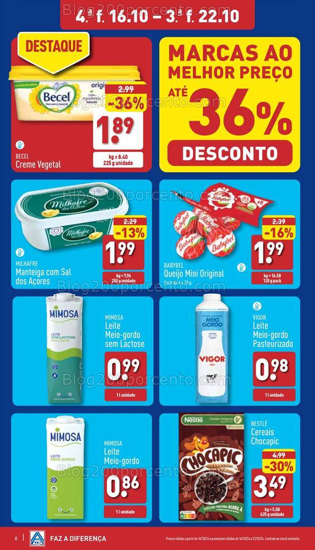 Antevisão Folheto ALDI Promoções de 16 a 22 outubro