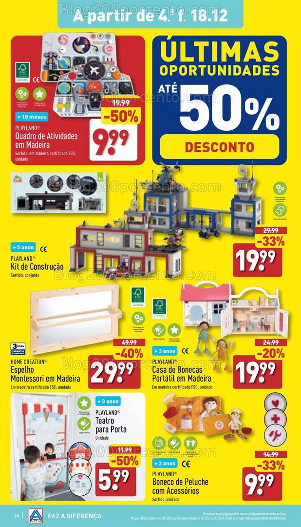 Antevisão Folheto ALDI Promoções de 18 a 24 dezembro