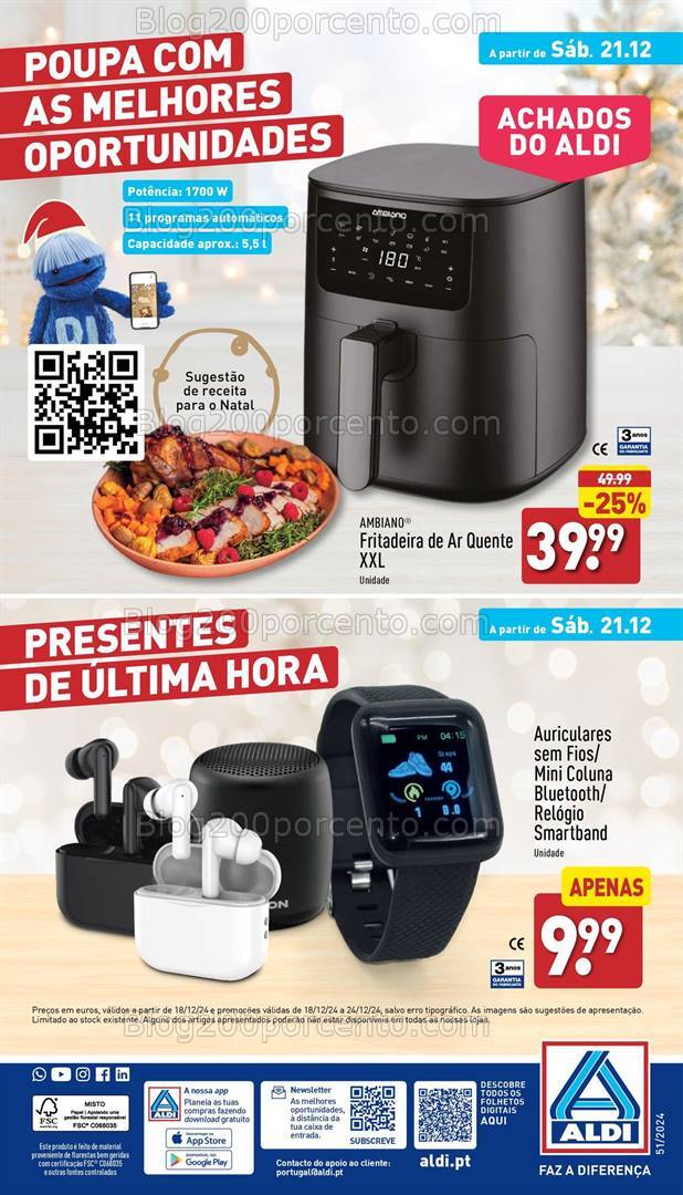 Antevisão Folheto ALDI Promoções de 18 a 24 dezembro