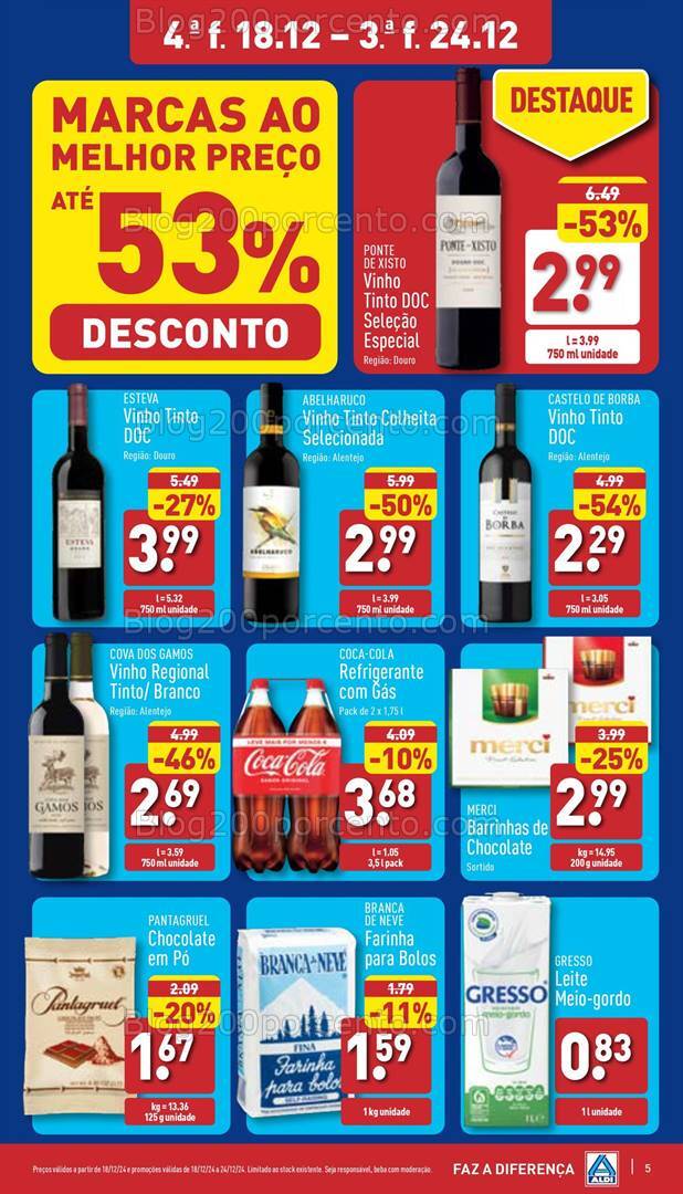 Antevisão Folheto ALDI Promoções de 18 a 24 dezembro