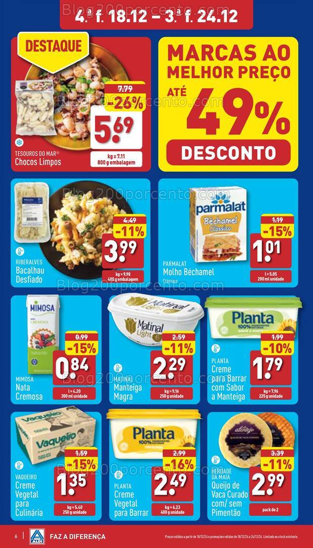 Antevisão Folheto ALDI Promoções de 18 a 24 dezembro