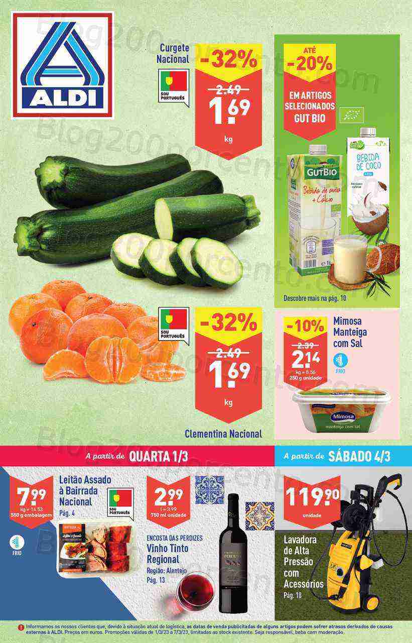 Antevisão Folheto ALDI Promoções de 1 a 7 março