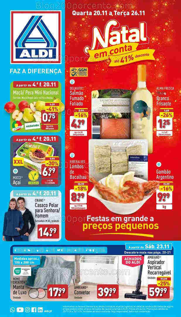 Antevisão Folheto ALDI Natal + Promoções de 20 a 26 novembro