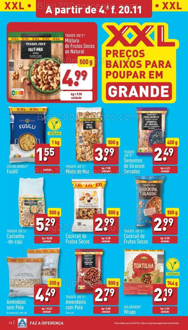 Antevisão Folheto ALDI Xxl Promoções de 20 a 26 novembro