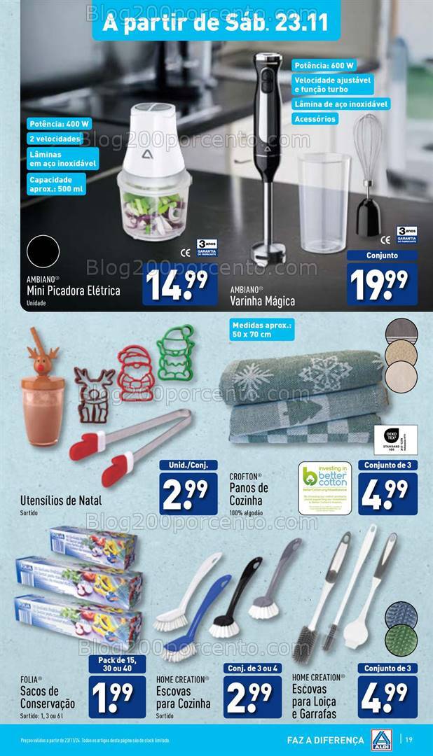 Antevisão Folheto ALDI Bazar Promoções de 20 a 26 novembro