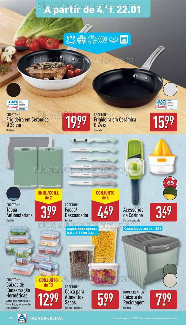 Antevisão Folheto ALDI Bazar Promoções a partir de 22 janeiro