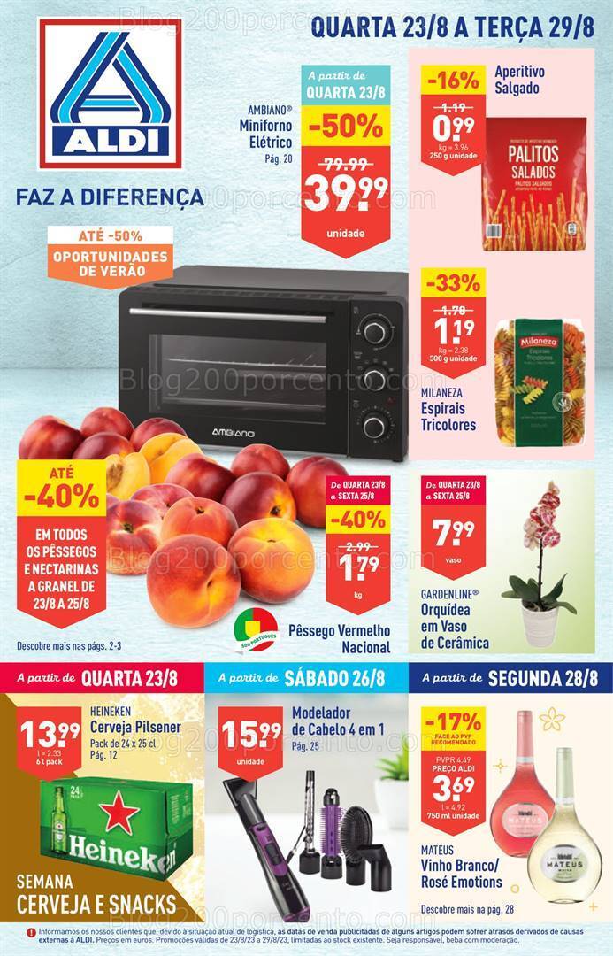 Antevisão Folheto ALDI Promoções de 23 a 29 agosto