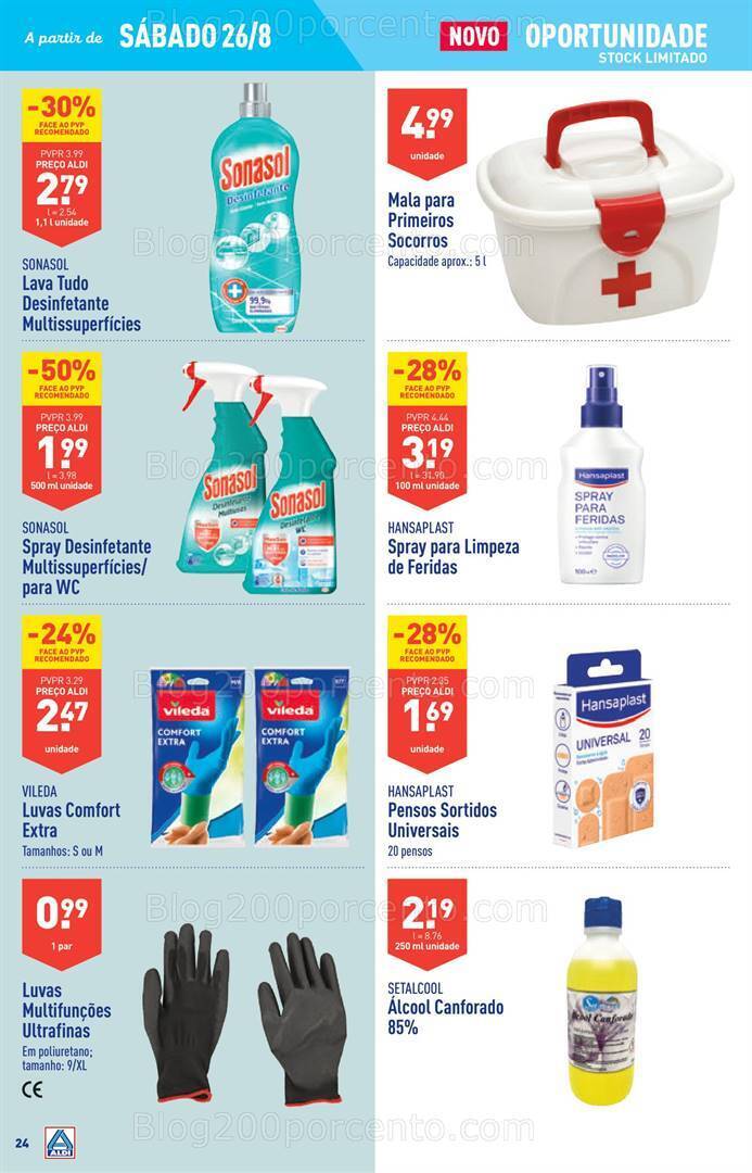 Antevisão Folheto ALDI Bazar Promoções a partir de 26 agosto