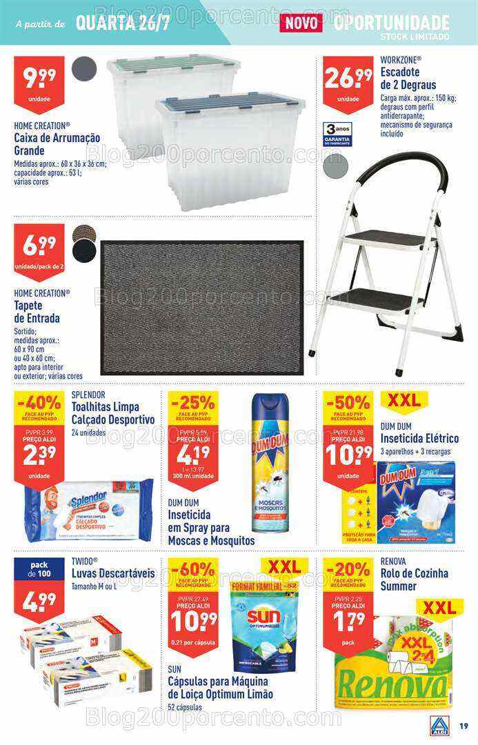 Antevisão Folheto ALDI Bazar Promoções de 26 julho a 1 agosto