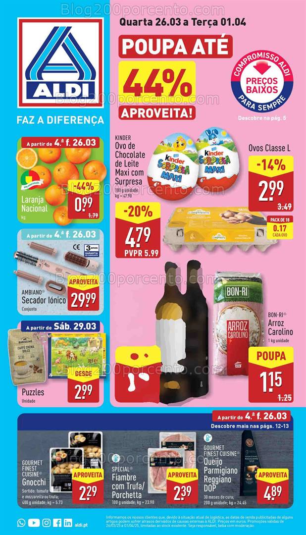 Antevisão Folheto ALDI Promoções de 26 março a 1 abril