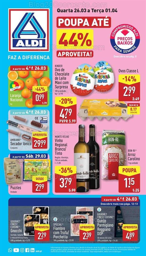 Antevisão Folheto ALDI Promoções de 26 março a 1 abril