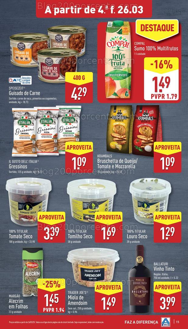 Antevisão Folheto ALDI Promoções de 26 março a 1 abril