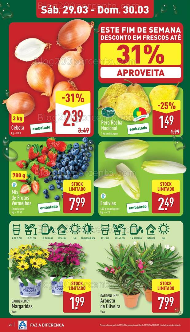 Antevisão Folheto ALDI Promoções Fim de Semana - 29 e 30 março