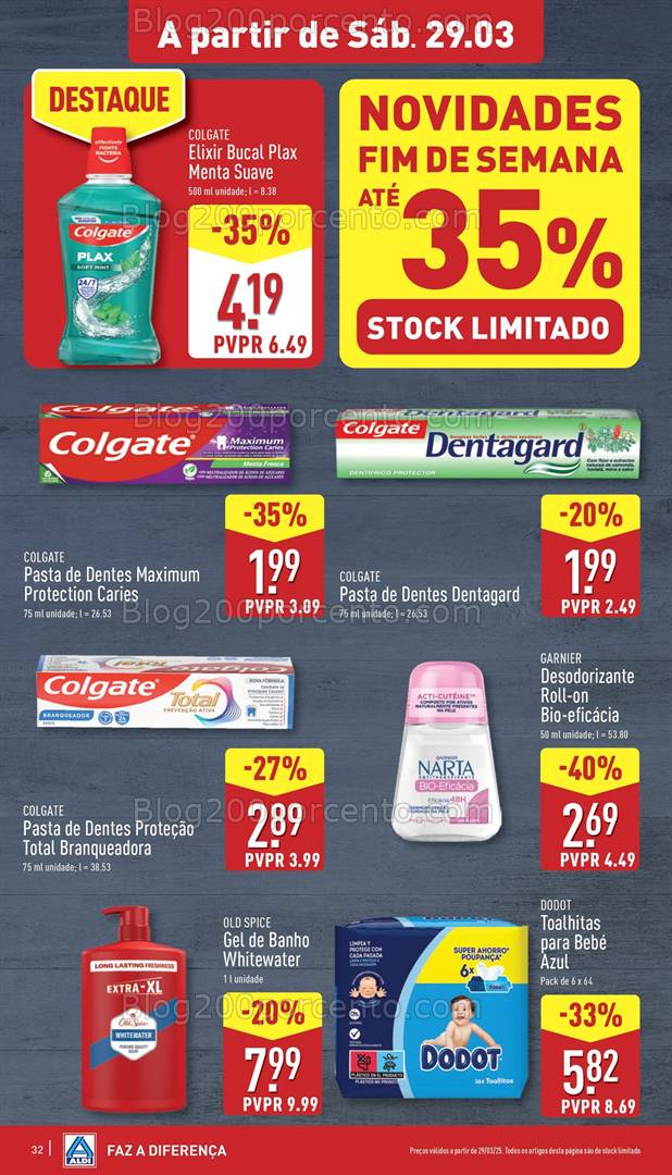 Antevisão Folheto ALDI Promoções Fim de Semana - 29 e 30 março