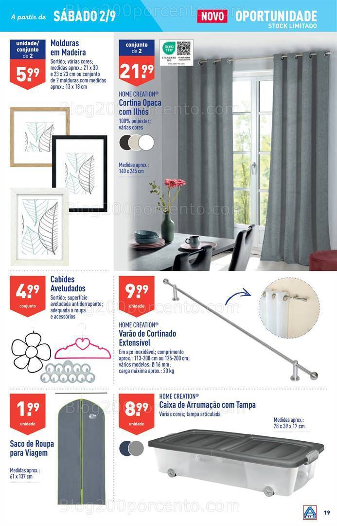 Antevisão Folheto ALDI Bazar Promoções a partir de 2 setembro