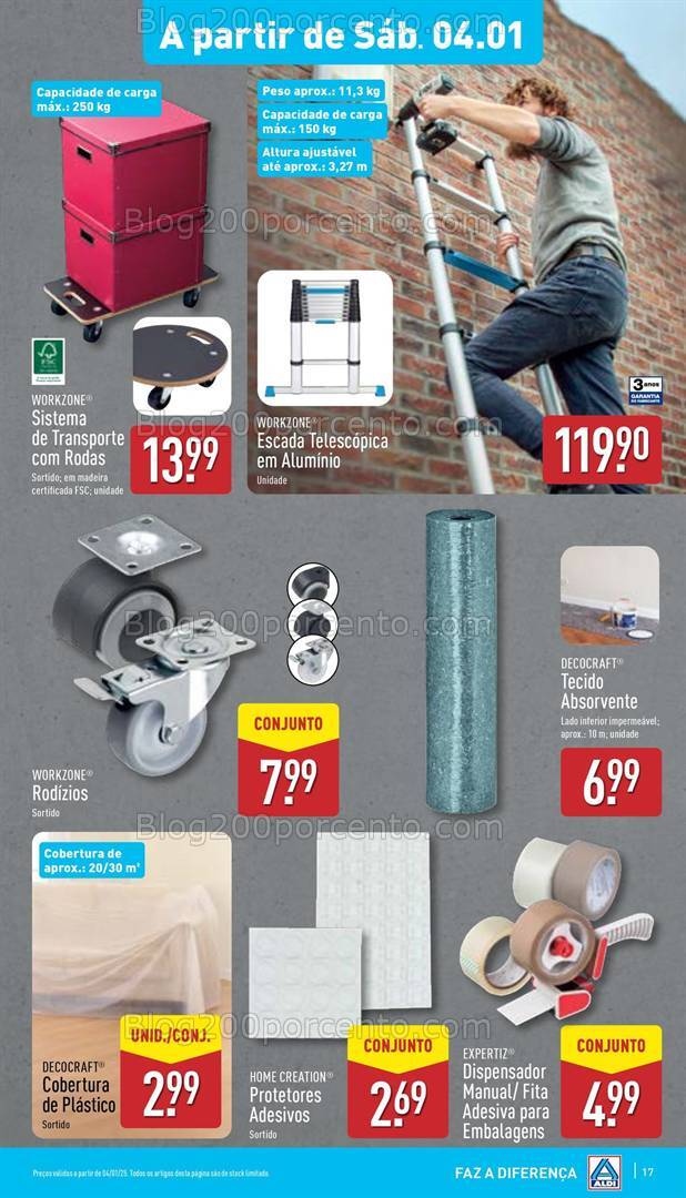 Antevisão Folheto ALDI Bazar Promoções a partir de 4 janeiro