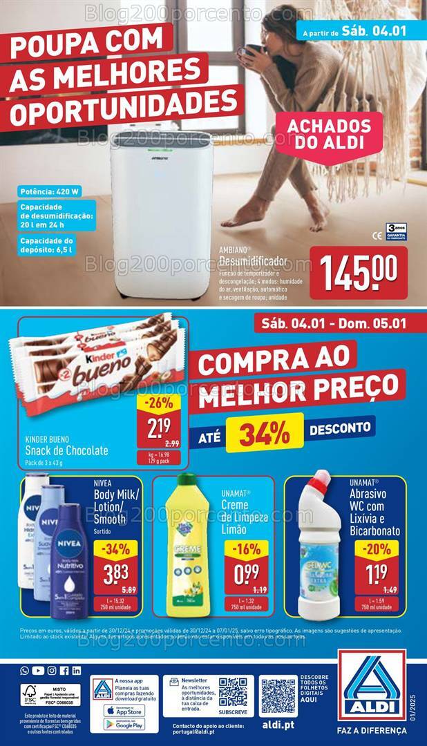 Antevisão Folheto ALDI Bazar Promoções a partir de 4 janeiro