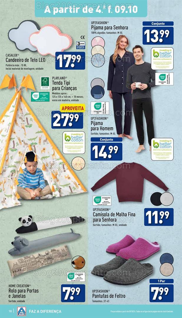 Antevisão Folheto ALDI Bazar Promoções a partir de 9 outubro