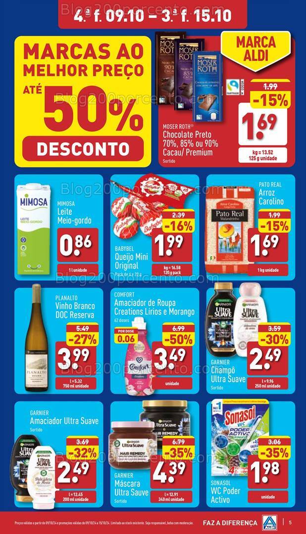 Antevisão Folheto ALDI Promoções de 9 a 15 outubro