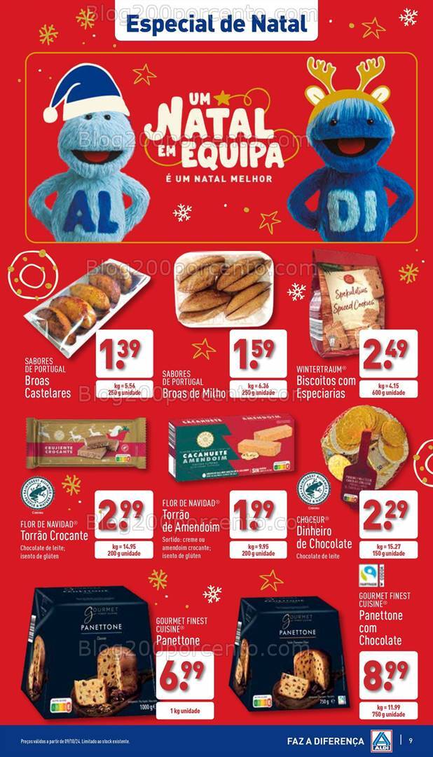 Antevisão Folheto ALDI Natal Promoções a partir de 9 outubro