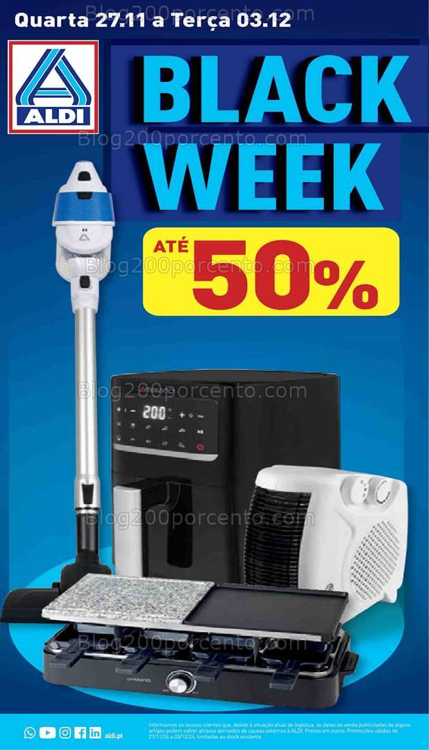 Antevisão Folheto ALDI Black Week Promoções de 27 novembro a 3 dezembro