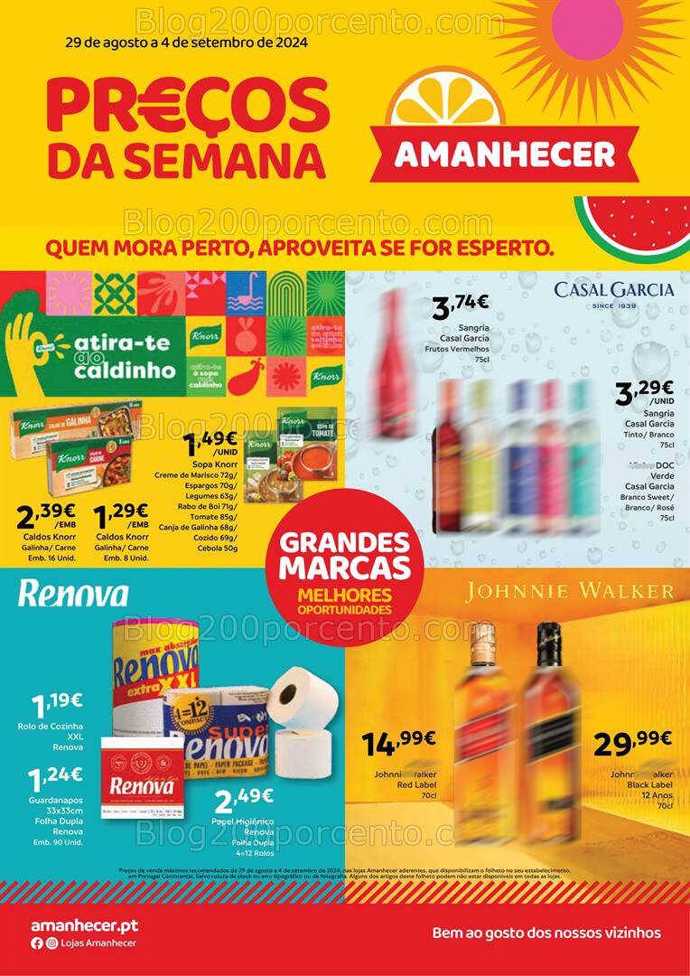 Antevisão Folheto AMANHECER Promoções de 26 agosto a 4 setembro