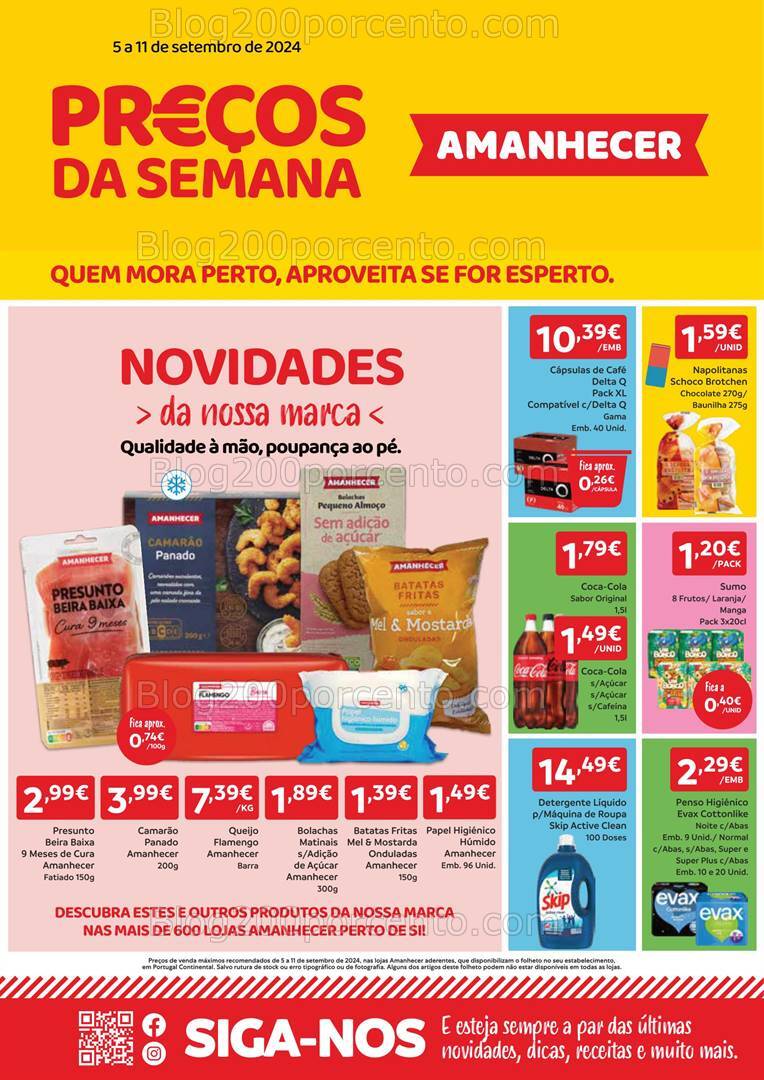 Antevisão Folheto AMANHECER Promoções de 5 a 11 setembro
