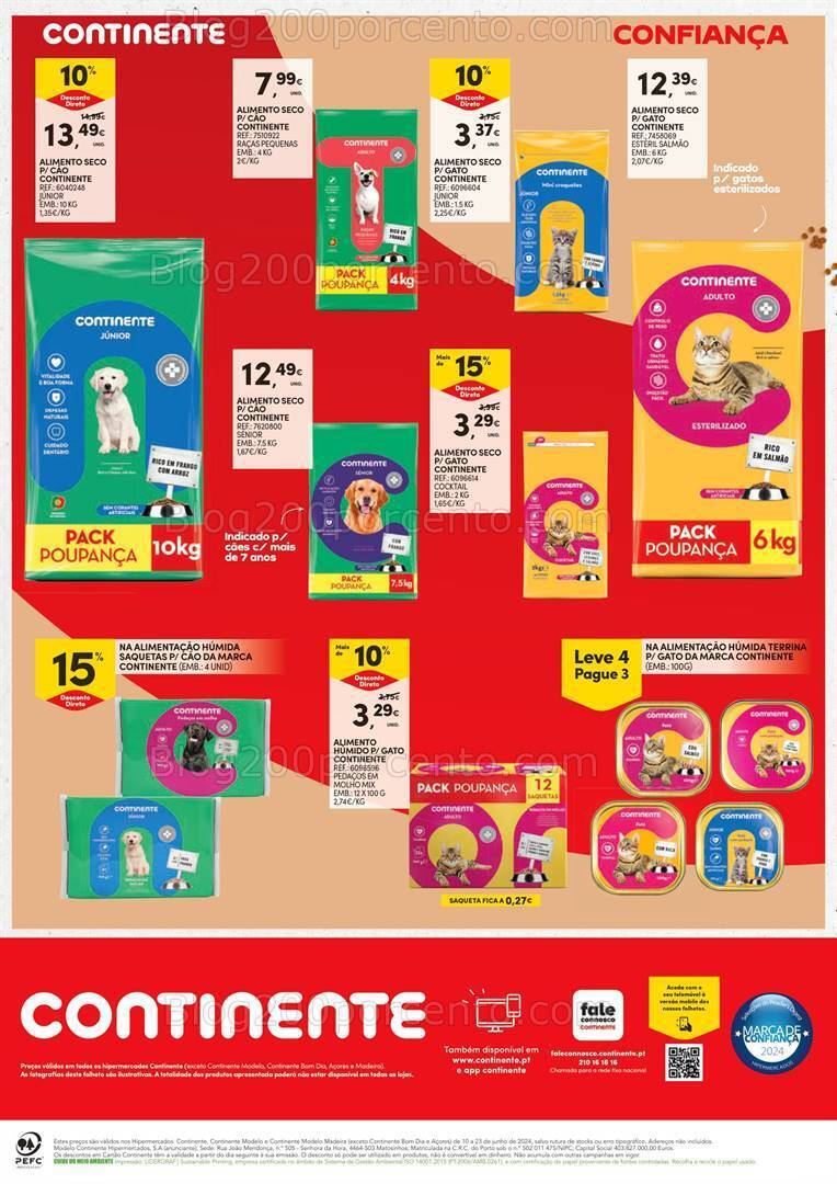 Antevisão Folheto CONTINENTE Especial Animais Promoções de 10 a 23 junho