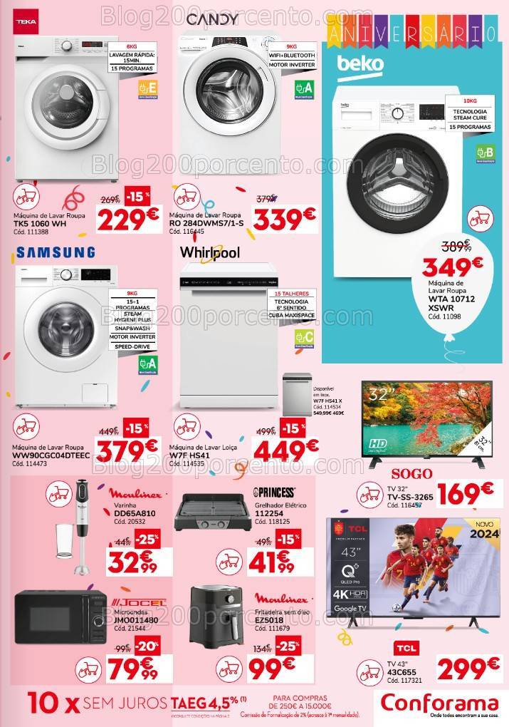 Antevisão Folheto CONFORAMA Aniversário Promoções de 5 a 25 setembro