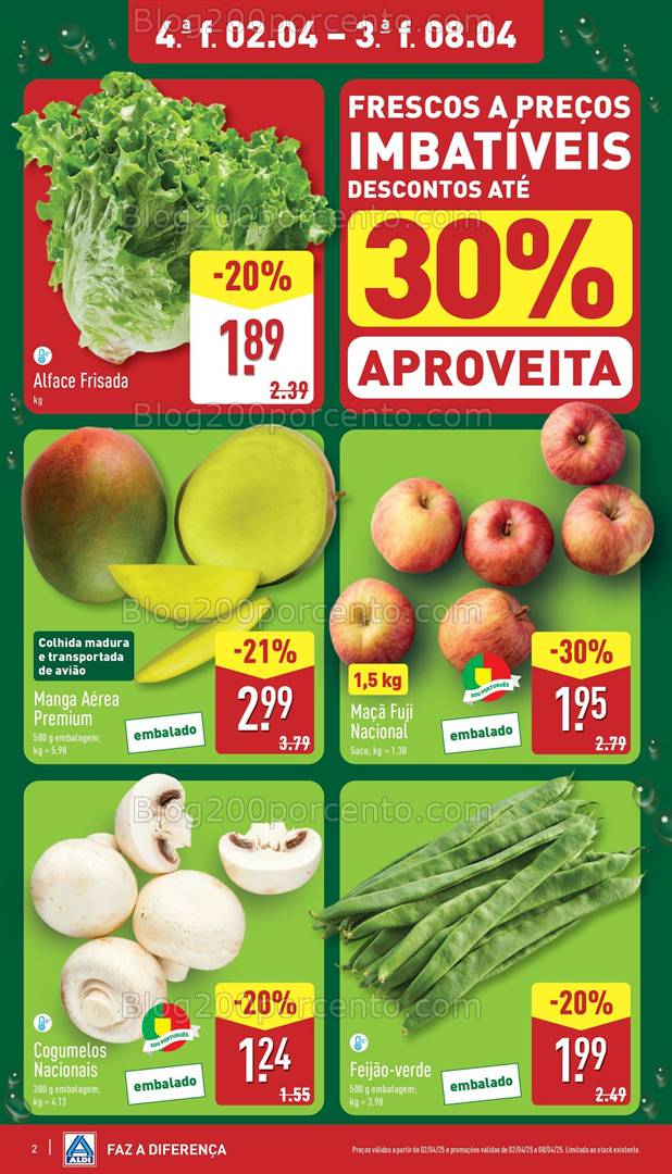 Antevisão Folheto ALDI Promoções de 2 a 8 abril