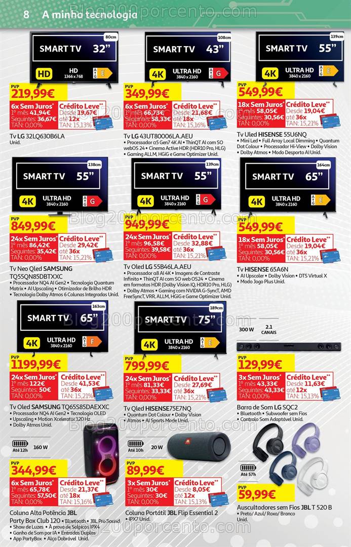 Antevisão Folheto AUCHAN Tecnologia Promoções de 14 a 26 março