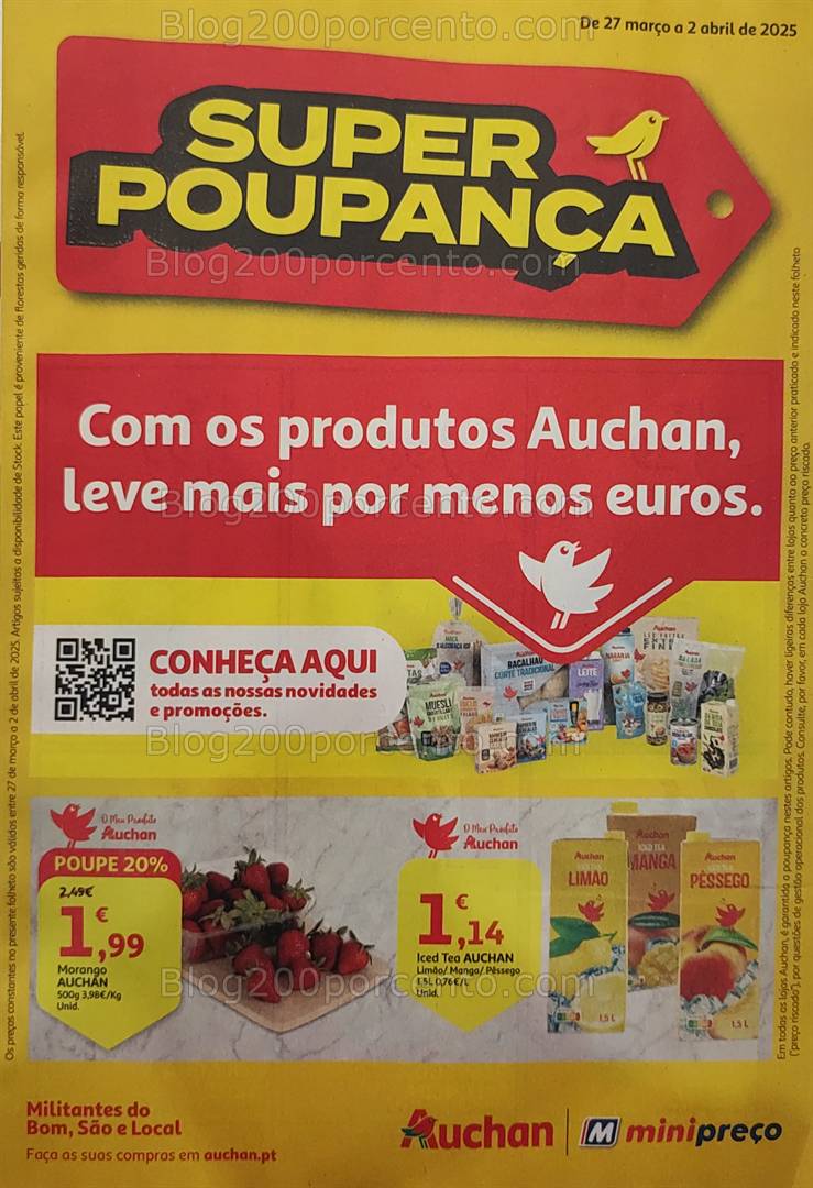 Antevisão Folheto AUCHAN - MINIPREÇO Promoções de 27 março a 2 abril