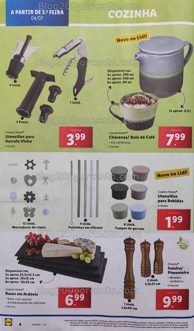 Antevisão Folheto LIDL Promoções de 4 a 10 julho
