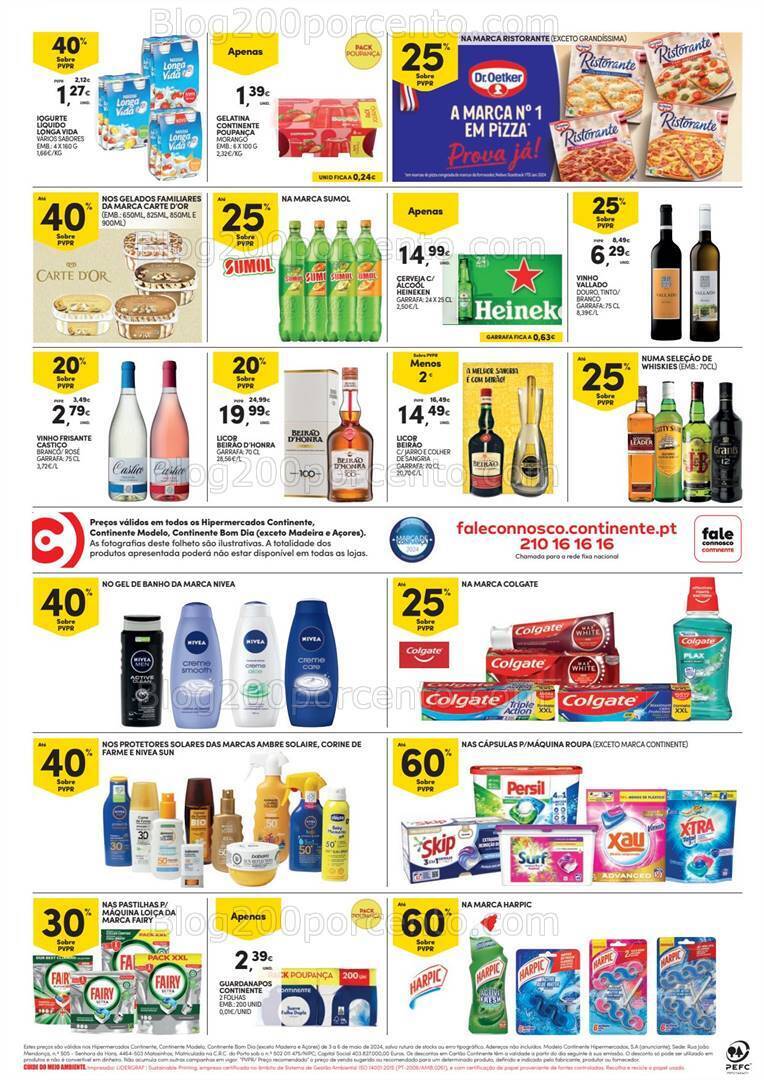 Antevisão Folheto CONTINENTE Promoções Fim de Semana - 3 a 6 maio
