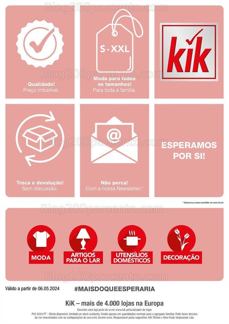Antevisão Folheto KIK Aniversário Promoções a partir de 6 maio