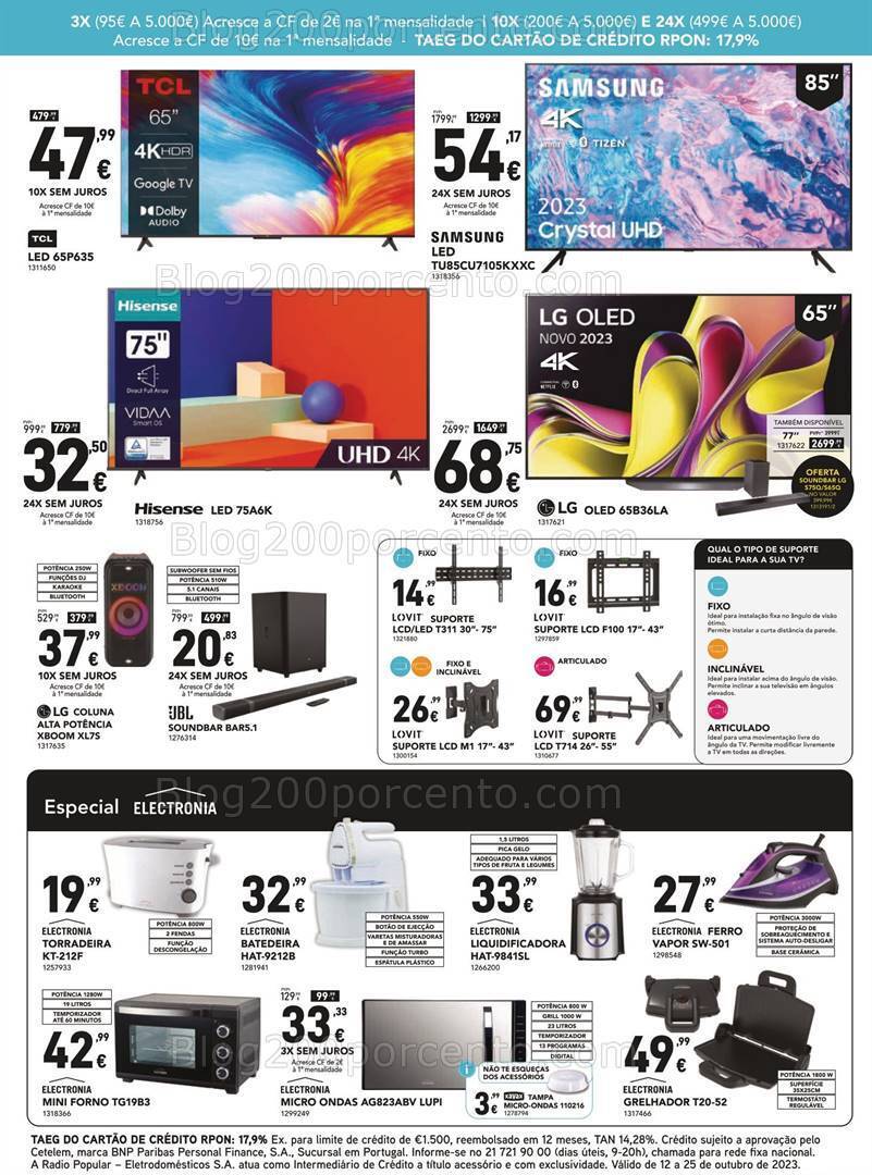 Antevisão Folheto RADIO POPULAR Promoções de 12 a 25 outubro