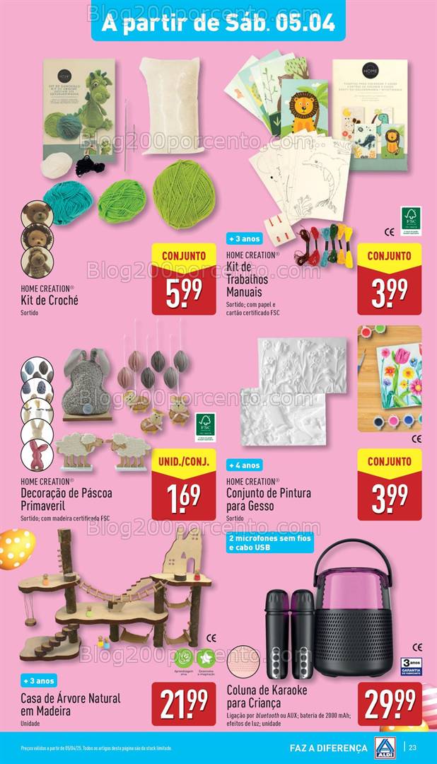 Antevisão Folheto ALDI Promoções Fim de Semana - 5 e 6 abril