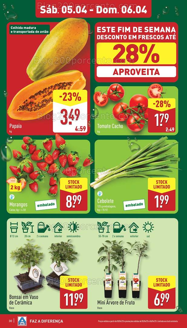 Antevisão Folheto ALDI Promoções Fim de Semana - 5 e 6 abril