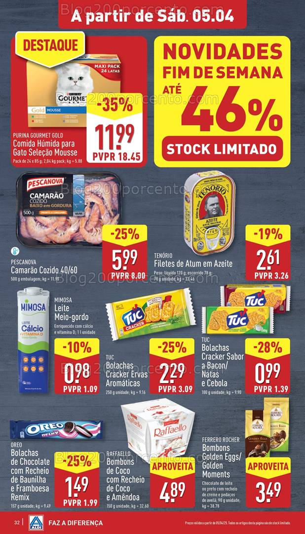 Antevisão Folheto ALDI Promoções Fim de Semana - 5 e 6 abril