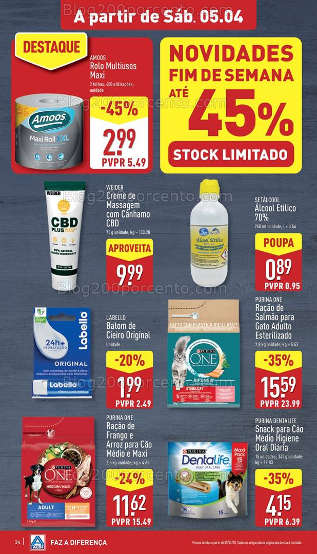 Antevisão Folheto ALDI Promoções Fim de Semana - 5 e 6 abril