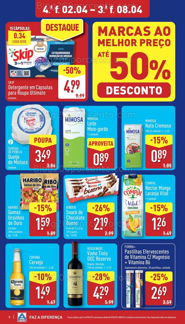 Antevisão Folheto ALDI Promoções de 2 a 8 abril